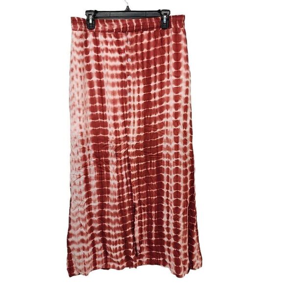 PRETTYGARDEN Size Large Women’s Bohemian Tie Dye Print Long Skirts Button Down H - Picture 2 of 9